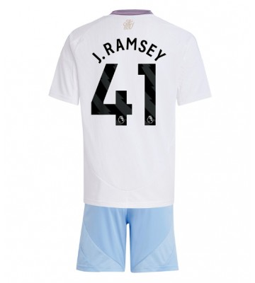 Aston Villa Jacob Ramsey #41 Segunda Equipación Niños 2024-25 Manga Corta (+ Pantalones cortos)